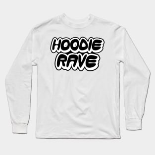 Hoodie Rave Black and White Inverted Long Sleeve T-Shirt